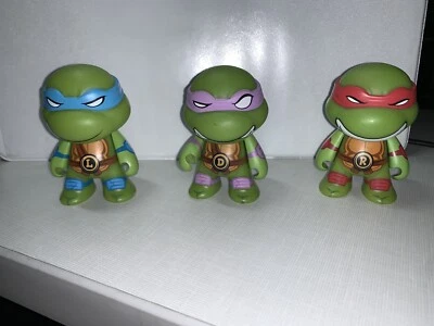 Kidrobot Teenage Mutant Ninja Turtles Lot of 3  Donatello Leonardo  Raphael TMNT - Image 1 of 2