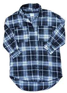 F&F Shirt Dress Age 6-7 Years Black White Check Print Long Sleeves Girls Collar - Picture 1 of 8