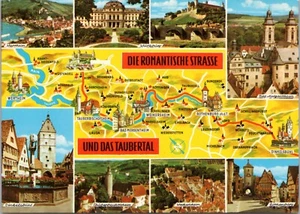 AK Deutschlandkarte - Die Romantische Straße - die romantische Straße - Bild 1 von 2