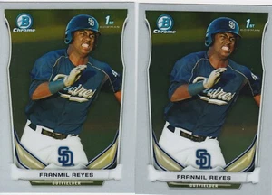 Franmil Reyes 2014 1st Bowman Chrome Prospects Rookie BCP13 Pair of Two - Picture 1 of 4