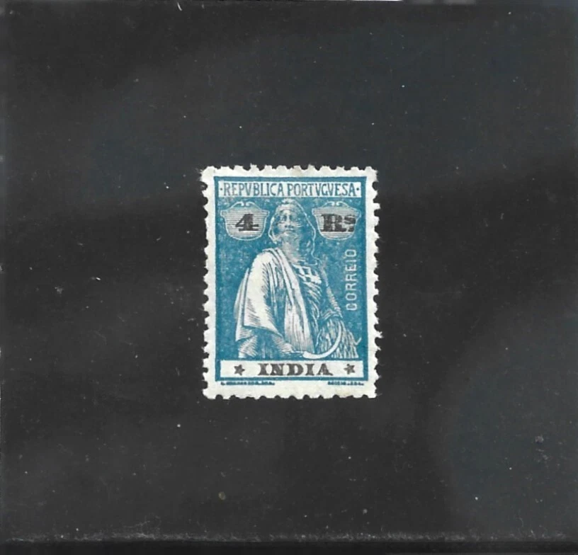 PORTUGUESE  INDIA  CERES 4 Rs.   type III-IV   (1922) - Image 1 of 1