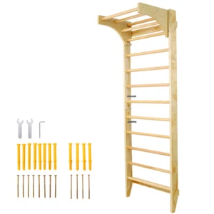 Juego de escaleras suecas de madera, barras de puesto para fisioterapia y gimnasia - Imagen 1 de 45