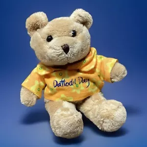 Daffodil Cancer Council Dougal Bear Orange Yellow Hawaiin Shirt 19cm Charity Ted - Picture 1 of 12