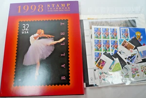 Sealed 1998 Commemorative Stamp Yearbook w/ Stamps Mint Set Album Free Ship - Picture 1 of 2