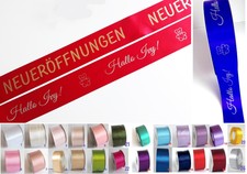 2,25€/M)2/25M 50mm Wunschdruck breitindividuell Satinband Kranzschleifen Schärpe