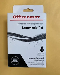 Cartucho de tinta negra remanufacturado Office Depot L16 (Lexmark 16), ODL16 - Imagen 1 de 3