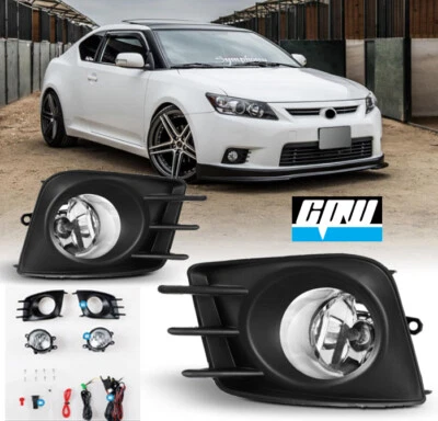 For 2011 2012 2013 Scion TC Clear Fog Lights Front  Bumper Driving Lamps PAIR - Image 1 of 4