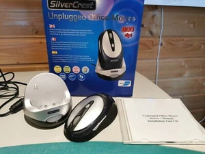 Vintage XP SilverCrest Unplugged Office Mouse Wireless with Base Station - Picture 1 of 9