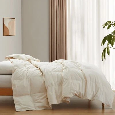 Organic Cotton Lightweight Summer Down Feather Bed Blanket Comforter - Image 1 of 4