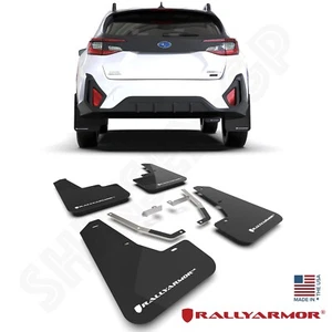 Rally Armor UR Black Mud Flaps w/ White Logo for 2024-2025 Subaru Crosstrek - Picture 1 of 3