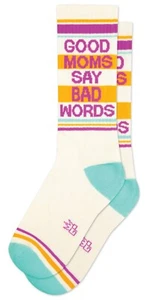 GOOD MOMS SAY MALAS PALABRAS Calcetines de Gumball Poodle Novedad Calcetines Acanalados Gimnasio Crew - Imagen 1 de 3