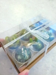 NEW Unbranded Mini Decorative Succulent Cactus Tealight Candles, Set Of Six - Picture 1 of 4