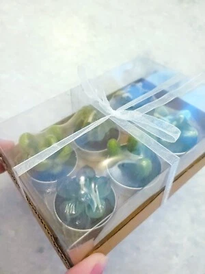 NUEVO Mini velas decorativas de tealight de cactus suculentas sin marca, juego de seis Foto 1 de 4