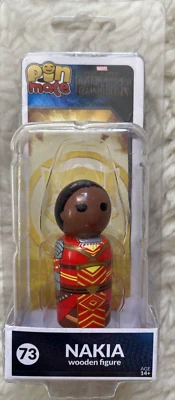 Figura de madera Marvel Black Panther Nakia Pin Mate #73, Bif Bang Pow! Foto 1 de 4