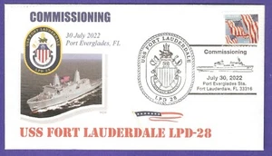 GREYTCOVERS NAVAL COVER USS FORT LAUDERDALE LPD-28 COMMISSIONING 30 JULY 2022 - Picture 1 of 1