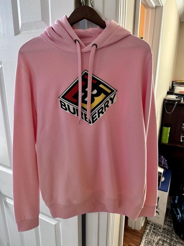 Felpa con cappuccio rosa candy Burberry Albi taglia S