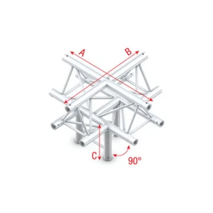 Milos Deco-22 Triangle truss Kreuz 5-Weg Scheitel aufwärts 3-Punkt Traverse Ecke - Bild 1 von 1