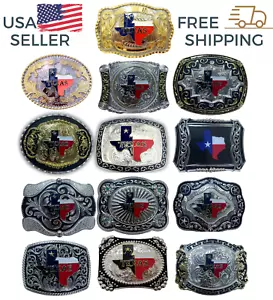 WMG Texas State Belt Buckle Flag Map Cowboy Rodeo Western Hebillas Vaqueras - Picture 1 of 43