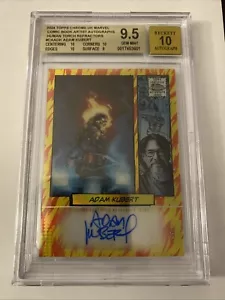2024 Topps Chrome Marvel - Adam Kubert Ghost Rider Human Torch Auto /39 Graded - Picture 1 of 5