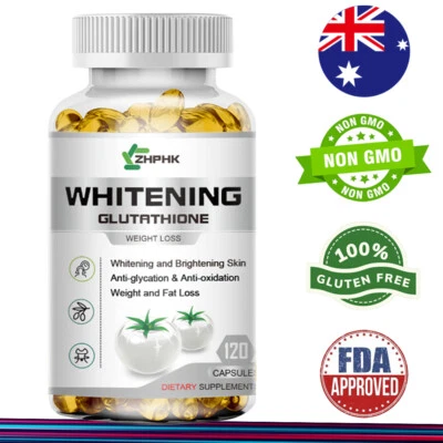L-Glutathione Skin Whitening 120 Capsules Anti-Aging Antioxidant Highest Potency - Image 1 of 4