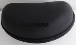 CARRERA SUNGLASS EYEGLASS GLASS CASE CLAMSHELL ZIP AROUND & CLEANING PAD EUC - Picture 1 of 9
