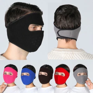 Winter Fleece Thermal Windproof Balaclava Ski Mask Half Face Mask for Men Women - Picture 1 of 33
