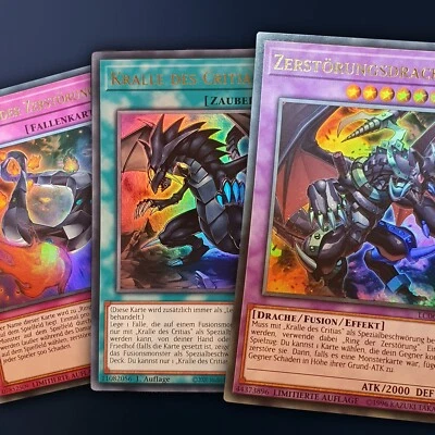 Zerstörungsdrache Set Ultra Rare Yugioh Kralle des Critias Ring der Zerstörung - Bild 1 von 4