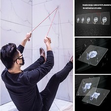 10PCS Clear Adhesive Wall-Sticky Hooks Waterproof Clips Self-Adhesive Holder