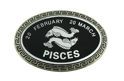 Abrebotellas Signo Zodiaco Piscis Cinturón Hebilla Pez Cumpleaños Hebilla del cinturón Foto 1 de 2