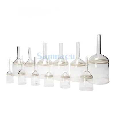 30/40/60/100/250ml Borosilicate Glass Sand Core 2-70 Micron Filter Funnel - Image 1 of 4