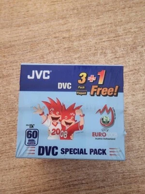 📼 JVC Mini DV 60ME Digital Video Cassette Tapes – 3+1 Special EURO 2008 Pack – - Image 1 of 4