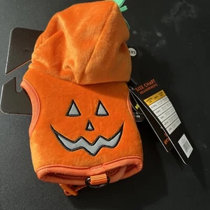 Thrills & Chills XXS Dog Halloween Costume Pumpkin Vest Harness NWT - Picture 1 of 3