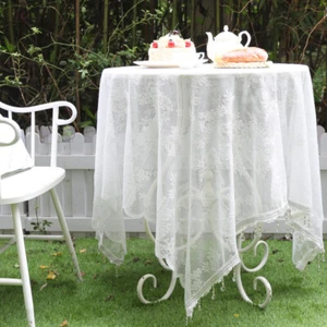 Rectangular White Lace Tablecloth Table Cloth Cover Dining Room Kitchen Home New - Picture 1 of 20