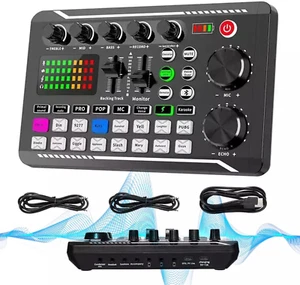 Professional Audio Mixer,Live Sound Card and Audio Interface with DJ Mixer Effec - Picture 1 of 12