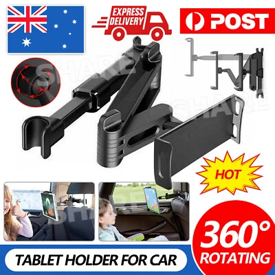 Extendable Car Back Seat Headrest Long Mount Universal Holder iPad Tablet Rotate - image 1 of 4