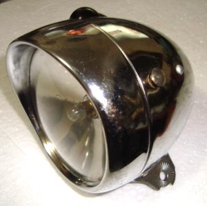 Front Vintage Bicycle Lamp ,Chrome Finish -Made in Japan Untested lot A - Picture 1 of 11