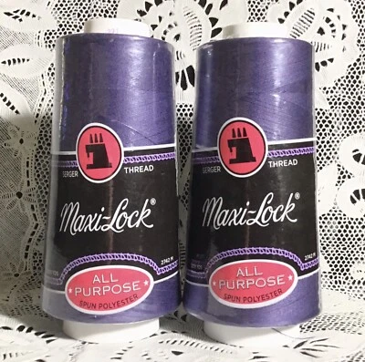 NEW 2 Pansy maxilock 3000Yd spools 100% polyester overlock sewing thread TEX 27 - Image 1 of 3