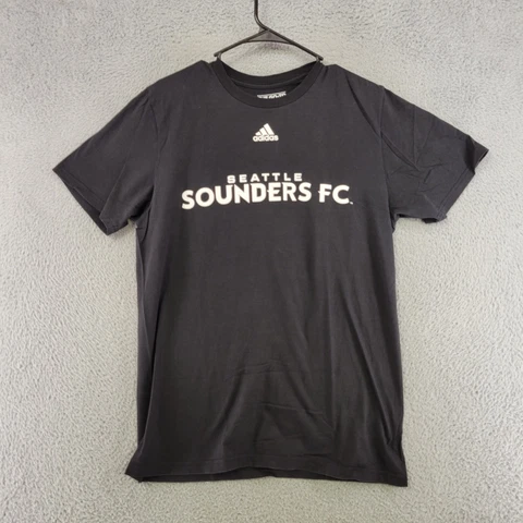 Seattle Sounders Shirt Mens M Medium Black Adidas Short Sleeve T Shirt MLS Cover