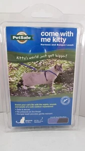 KOMMEN SIE MIT MIR KÄTZCHENGESCHIRR & BUNGEE LEINE mittlere KATZEN bis 20 Pfund BLAU - Bild 1 von 3