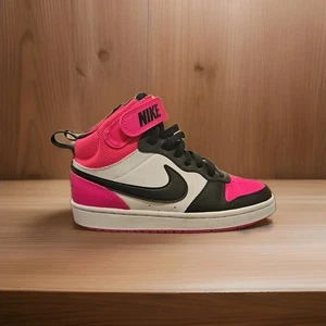 Nike Court Borough Mid 2 schwarz pink Turnschuhe, Jugend Größe 4Y HV0933-100 - Bild 1 von 7