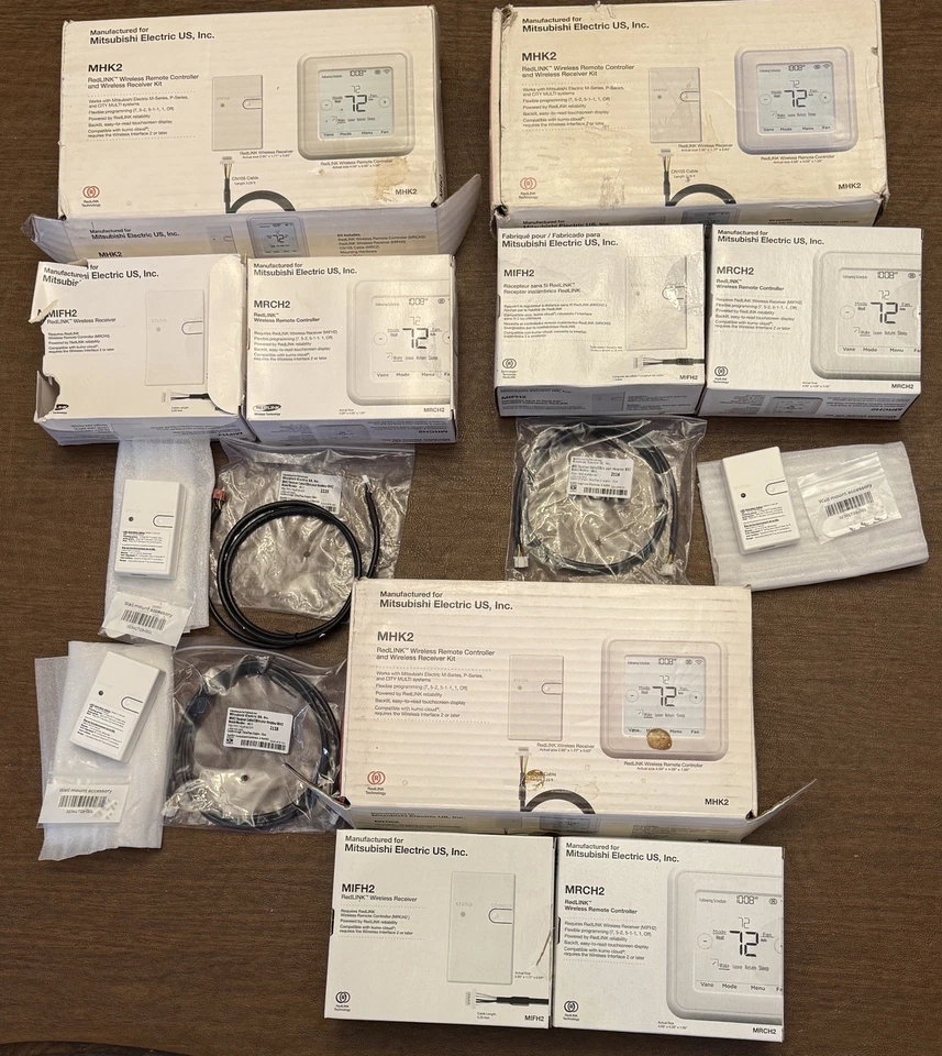 Mitsubishi RedLink MHK2 Wireless Remote Controllers & Receiver Thermostat Kits - Image 1 of 4