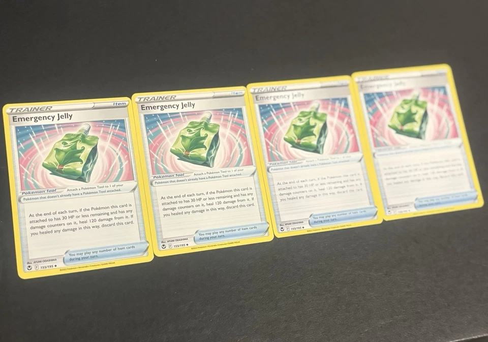 Pokemon TCG x4 Emergency Jelly 155/195 Silver Tempest Trainer Playset - NM - Image 1 of 1