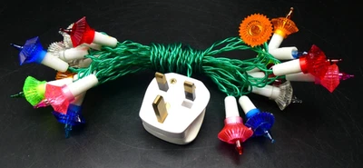 X20 Fairy Lights Christmas Round Starburst Shades Vintage Multicolored Indoor - Image 1 of 4