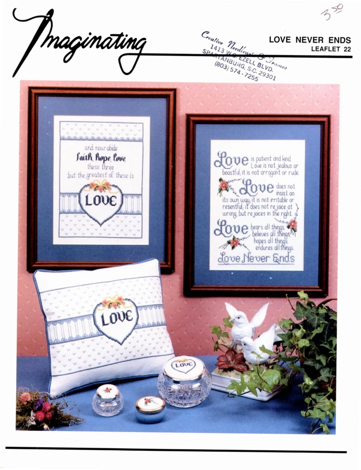 Love Never Ends (1988) by Imaginating Cross Stitch pattern 3 Designs  - Image 1 of 1