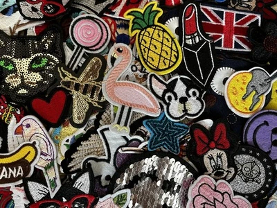 Lot 25 Random Mix Assorted Patches Iron-on & Sew-on | Cartoon, Animals and More - Image 1 of 3