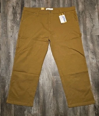 Levi Strauss Signature Men's Carpenter Pants 50x32 Gold Khaki Workwear 7 Pockets - Image 1 of 4