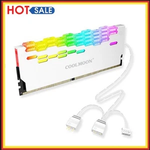 RA2 RAM Kühlkörperkühler ARGB Heat Spreader für PC (weiß) - Bild 1 von 9