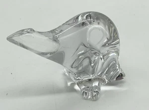 Leyendas de cristal de Murano oso polar estatuilla arte transparente vidrio escultura animal - Imagen 1 de 7