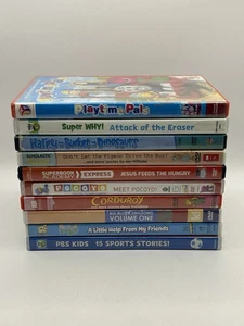 10-DVD Lot Y2K Preschool Set PBS Kids Thomas Barney Pocoyo Corduroy Scholastic - Picture 1 of 15