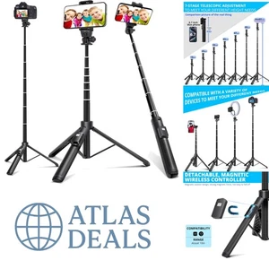 Elegant 62-Inch Extendable Selfie Stick Tripod with Wireless Remote Control - Picture 1 of 9